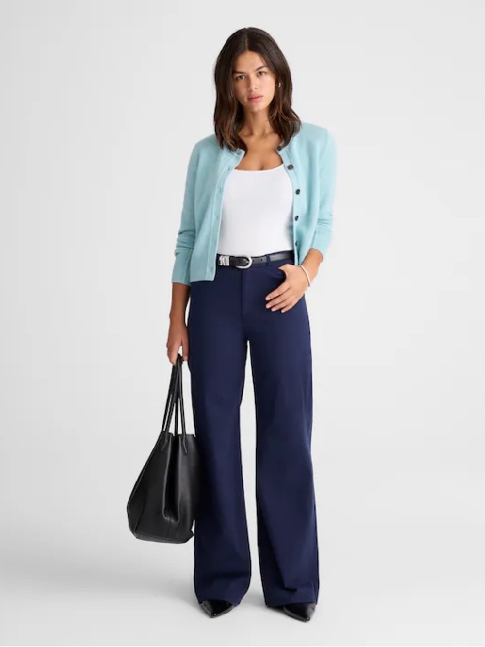 Madewell The Wide Leg Pant Twill Midnight Navy Blue Women’s Size 27 NEW